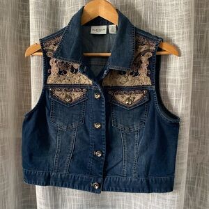 Platinum Chico’s jean vest